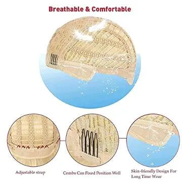 eNilecor 12" Short Brown Bob Wig for Women Natural Look