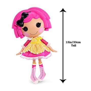 Lalaloopsy Doll- Crumbs Sugar Cookie & Pet Mouse, 13" Baker Doll with Pink Hair, Pink and Yellow Outfit & Accessories, Reusable House Playset- Gifts for Kids, Toys for Girls Ages 3 4 5+ to 103