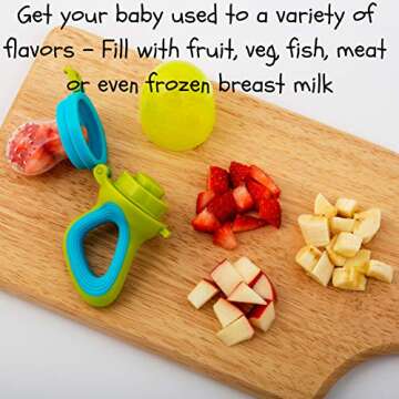 Teething Mittens & Baby Food Feeder Set for Safe Feeding