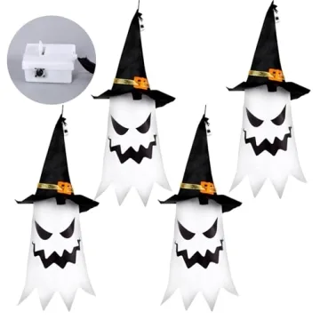 Outdoor Halloween Decorations - Ghosts & Lights