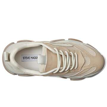 Steve Madden Women's Possession Sneaker, Tan Multi, 6