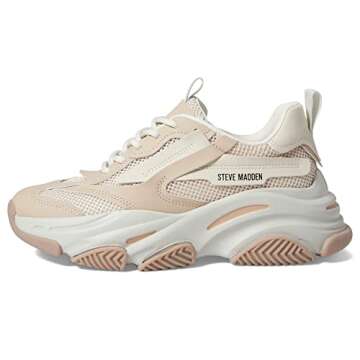 Steve Madden Women's Possession Sneaker, Tan Multi, 6