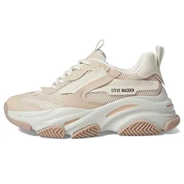 Steve Madden Women's Possession Sneaker, Tan Multi, 6