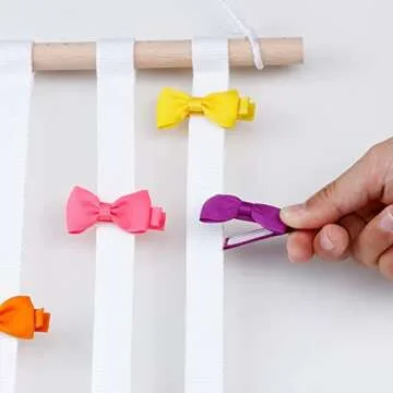 SYGY Bow Holder for Girls Hair Bows, Bow Organizer for Girls Hair Bow, Clip, Hair Tie, Headband Storage, Hair Accessories Organizer Display for Girls Room Wall Hanging Decor