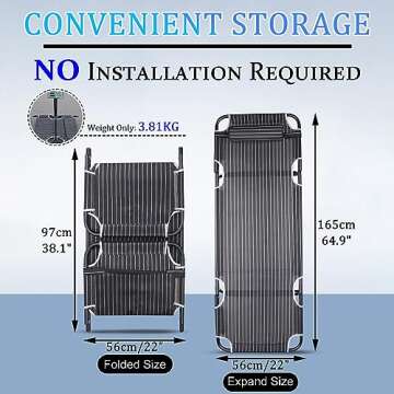 Comfortable EKENYSLEN Travel Bed for Cars and Camping