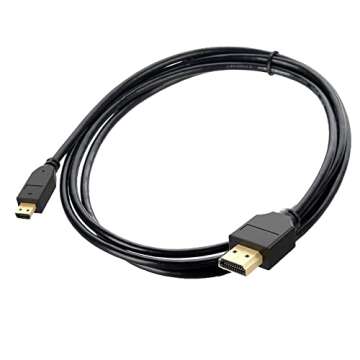 Synergy Digital Camera HDMI Cable for Sony Alpha A6000 - 5 Ft High Definition Micro HDMI to HDMI Cab...