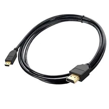Synergy Digital Camera HDMI Cable for Sony Alpha A6000 - 5 Ft High Definition Micro HDMI to HDMI Cab...