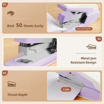 Deli Desktop Stapler - Heavy Duty & Effortless