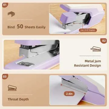 Deli Desktop Stapler - Heavy Duty & Effortless