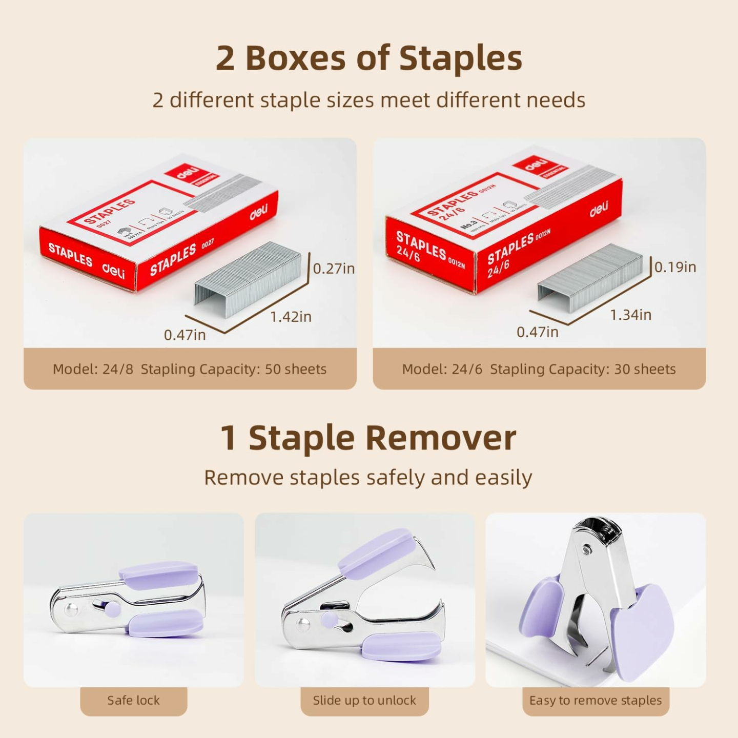 Deli Desktop Stapler - Heavy Duty & Effortless