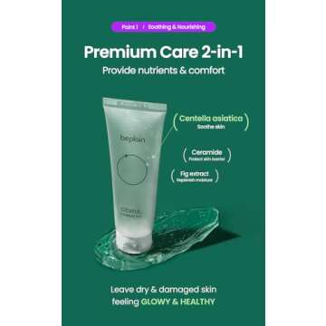 beplain Cicaful Calming Gel | Daily Moisturizer Face Gel Cream with Centella Asiatica Extract for All Skin Types| After Tanning Moisturizer to Sooth and Hydrate |Fragrance Free | Korean Skincare| 80ml