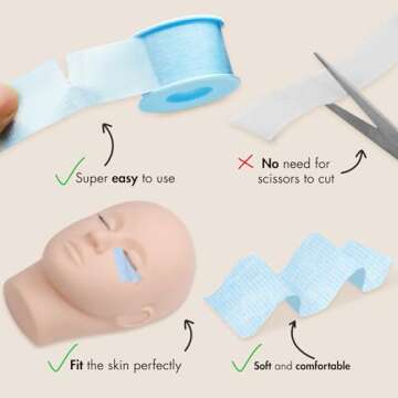 Embagol Lash Tape for Eyelash Extensions - Soft & Breathable