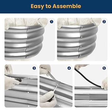 ENJOYBASICS 4x2 Galvanized Raised Garden Bed for All Ages