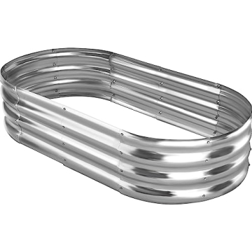 ENJOYBASICS 4x2 Galvanized Raised Garden Bed for All Ages