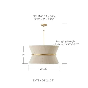 Cecilia Transitional Art Deco Luxe Pendant Light