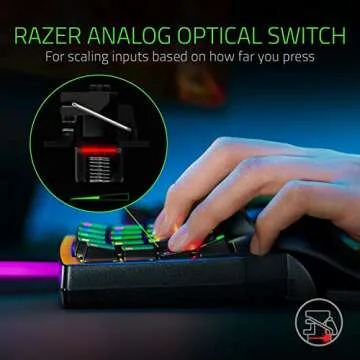 Razer Tartarus Pro Gaming Keypad: Analog-Optical Key Switches 32 Programmable Keys Customizable Chro...