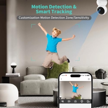 Alaga 3K Security Camera with 360° Pan and AI Motion Detection
