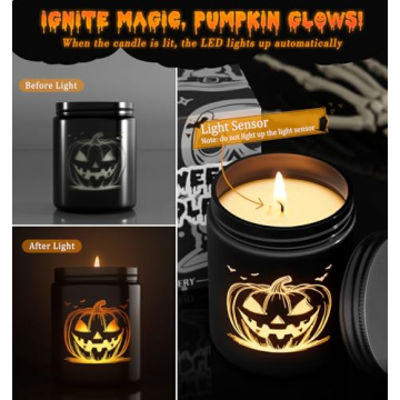 Pumpkin Spice LED Halloween Candle - 40+ Hour Burn