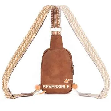 Telena Small Sling Bag for Women Vegan Leather Fashionable Fanny Pack Crossbody Bags for Women for Travel Brown