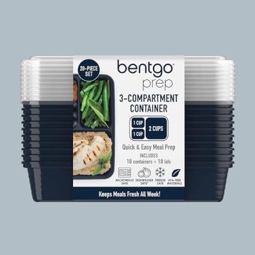 Bentgo 20-Piece 3-Compartment Meal Prep Set - BPA-Free