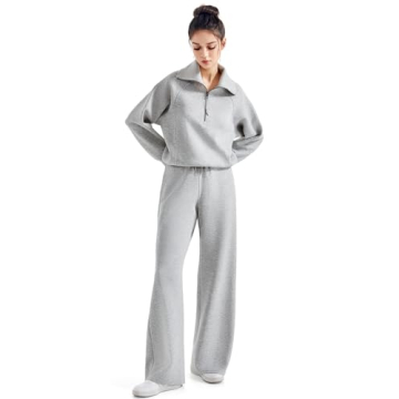 SUUKSESS Women Lounge Set Wide Leg Sweatpants & Hoodie