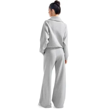 SUUKSESS Women Lounge Set Wide Leg Sweatpants & Hoodie