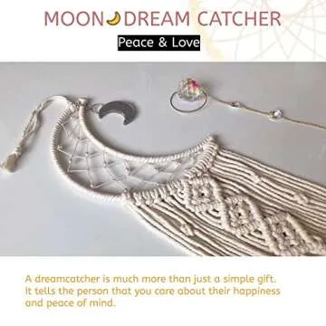 Moon Dream Catcher with Lights for Peaceful Sleep