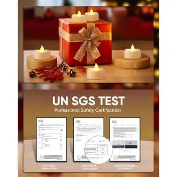 merrynights LED Candles, 24-Pack Tea Lights Candles Battery Operated Bulk, Long-Lasting 200 Hours Flameless Tealight Candles, Flickering Tea Lights for Halloween Fall, Warm Yellow, 1.5'' D X 1.25'' H