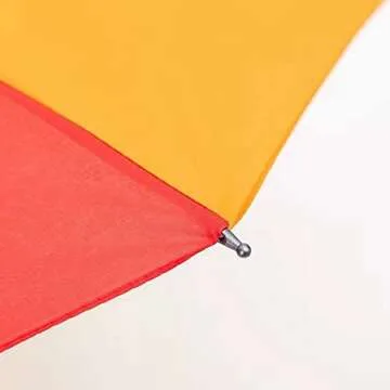 YAMHOHO Three Flat Edge Rainbow Bumper Cloth Sun Umbrella Sunshade Ladies Gift Umbrella Windproof Travel Foldable Small Compact (iridescent)