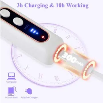 Cordless Nail Drill Portable Professional, Rechargeable Electric Nail File Machine E File for Acrylic Nails Gel Polishing Removing, 3 Speeds Efile with Bits Kit for Manicure, White