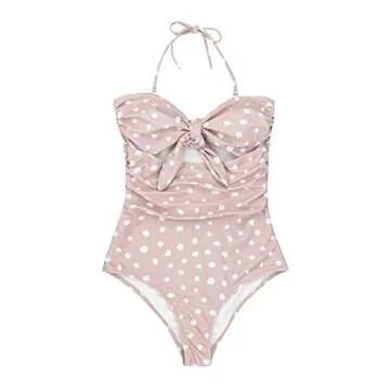 Flattering QINSEN Women’s One Piece Swimsuit with Removable Straps