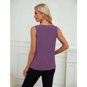 Blooming Jelly Womens Summer Tank Top Sleeveless Business Casual Top Basic Loose Dressy Blouse 2025 ...