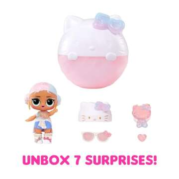 LOL Surprise Hello Kitty Crystal Cutie Doll with 7 Surprises - 50th Anniversary Limited Edition Gift...