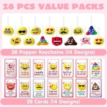 JOYIN 28 Pack Plush Toys & Cards for Valentine Gifts