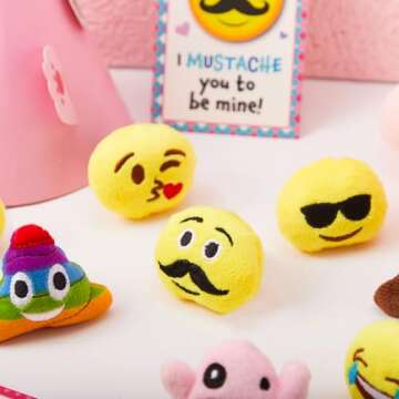 JOYIN 28 Pack Plush Toys & Cards for Valentine Gifts