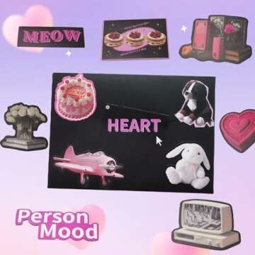 Y2K Pink Stickers - 160 Pcs Vinyl Aesthetic Designs