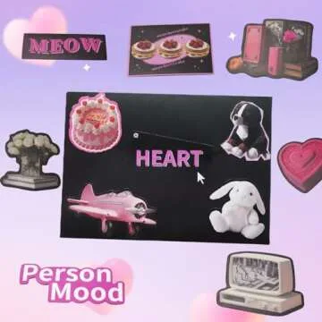 Y2K Pink Stickers - 160 Pcs Vinyl Aesthetic Designs