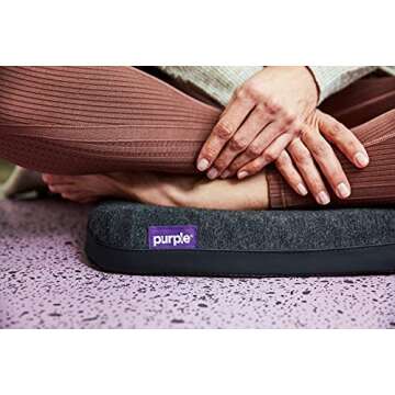 Purple Royal Seat Cushion - Seat Cushion for The Car Or Office Chair - Temperature Neutral Grid