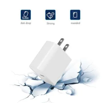 USB C Charger for iPhone 14 13 12 11 Charger, 2Pack USB C Fast Charger Plug Power Adapter with 6FT Type C to L.ightning Cable for iPhone 14/13/12/11 Pro/Pro Max/XS Max/XS/XR/X/SE/8 and More