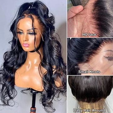 Doiwile 26 Inch Lace Front Wig Glueless Body Wave Human Hair