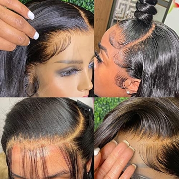 Doiwile 26 Inch Lace Front Wig Glueless Body Wave Human Hair