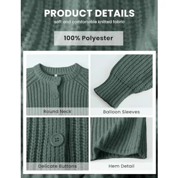 Bianstore Women's Cozy Long Sleeve Cardigan Sweater