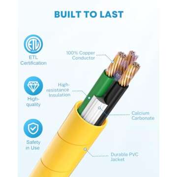 Kohree 30 Amp RV Power Extension Cord 50 ft with Grid Handle Heavy Duty, 30M/30F 90 Degree Locking Adapter, LED Indicator & 15M/30F Power Adapter(1875 W), 125V, 3750W, ETL Listed STW Wire