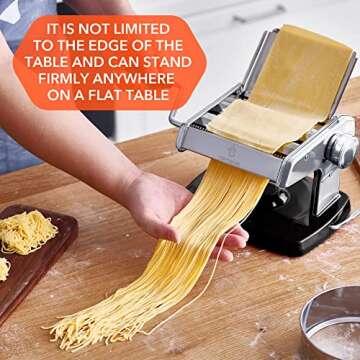 Befano Manual Pasta Maker - Adjustable Thickness & Durable Stainless Steel