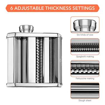 Befano Manual Pasta Maker - Adjustable Thickness & Durable Stainless Steel