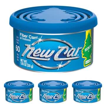 LITTLE TREES Car Air Freshener Fiber Can - Long-Lasting New Car Scent