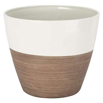 Rocky Mountain Goods Planter Pot - Round Durable Resin 8” Pot - UV Coated Finish to Prevent Fading...