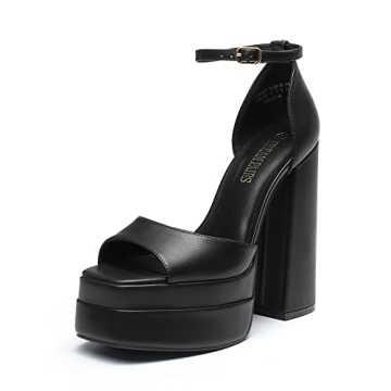 Stylish DREAM PAIRS Black High Heels for Elegant Occasions