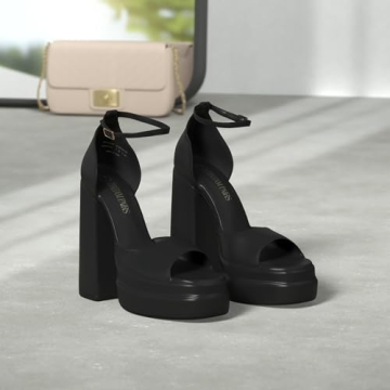 Stylish DREAM PAIRS Black High Heels for Elegant Occasions
