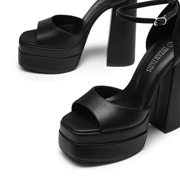 Stylish DREAM PAIRS Black High Heels for Elegant Occasions